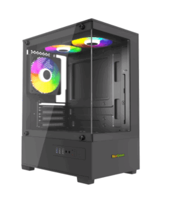 MaxGreen S19001 Mid-Tower M-ATX Gaming Casing With 3x ARGB Fan